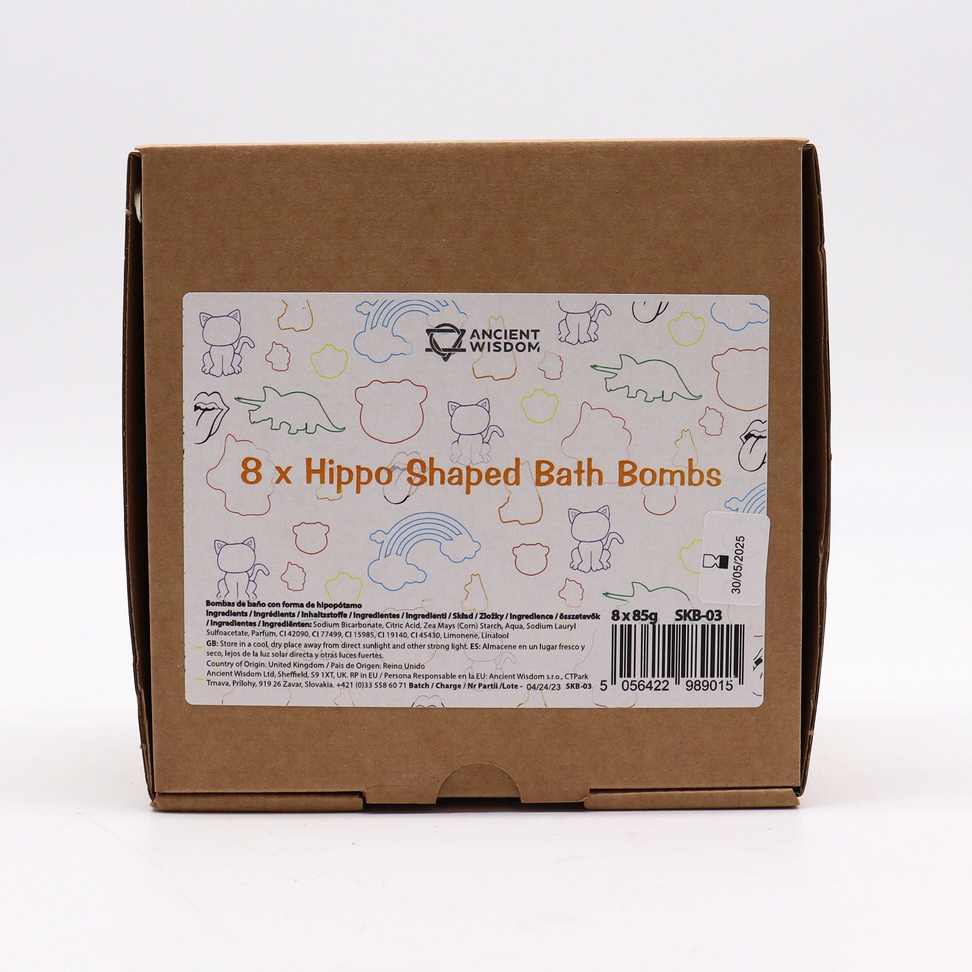 Badebombe Nilpferd – Citrus Crush (85 g)