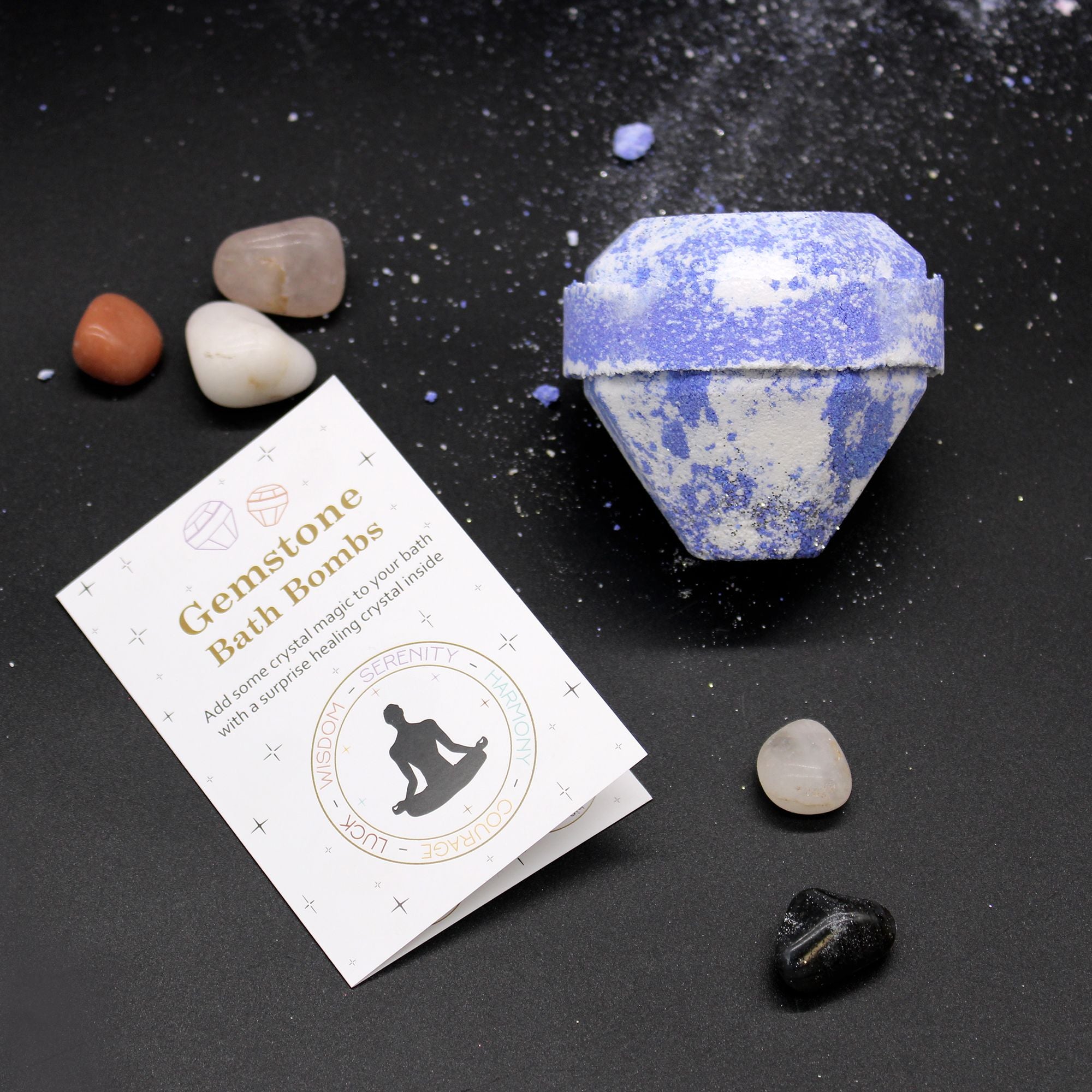 Edelstein-Badebombe – Himbeere & Granatapfel